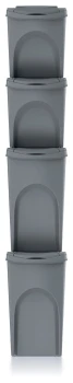 Kosze do segregacji odpadów 2x25 l i 2x35 l, Czarny, SORTIBOX IKWBMS4, Prosperplast