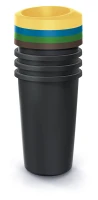 Zestaw okrągłych koszy na śmieci 4x25 l, NRBO25S4, Prosperplast