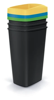 Zestaw koszy na śmieci 3x45 l, Compacta Q, NSBO45S3, Prosperplast