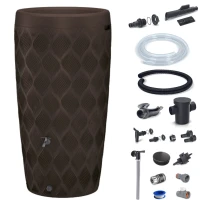 Zbiornik na deszczówkę Flow 240l + przyłącza, brąz