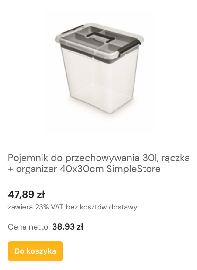 Pojemnik do przechowywania 30 l